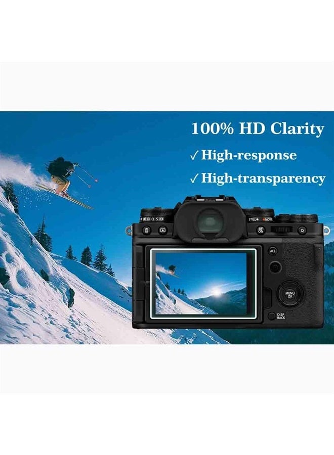 ULBTER Screen Protector for Fujifilm X-T4 Fuji Film XT4 Digital Camera & Hot Shoe Cover, 0.3mm 9H Hardness Tempered Glass Saver Anti-Scrach Anti-Fingerprint Anti-Bubble Anti-Dust [3Pack] - Image 5