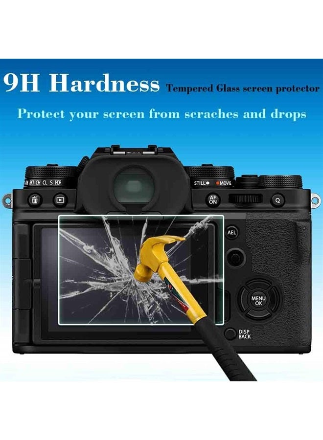 ULBTER Screen Protector for Fujifilm X-T4 Fuji Film XT4 Digital Camera & Hot Shoe Cover, 0.3mm 9H Hardness Tempered Glass Saver Anti-Scrach Anti-Fingerprint Anti-Bubble Anti-Dust [3Pack] - Image 3