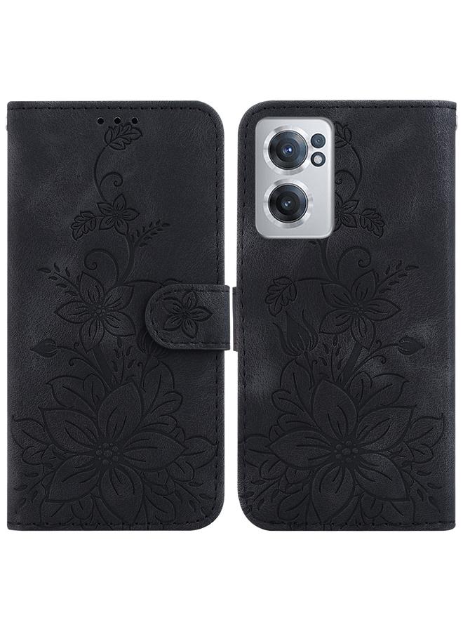 erorex Case For OnePlus Nord CE 2 5G Lily Embossed Leather Phone Case  - Image 1