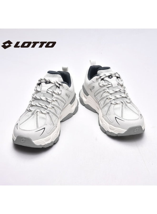Lotto Men's Shoes, Autumn Sports Shoes, Shock-absorbing Outdoor Hiking Shoes, Casual Footwear, White And Gray , Size 40 - Image 5