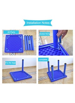 XIANGYU Portable Plastic Preschool Kids Square Table Learning Study Desk Height Adjustable  - Image 4