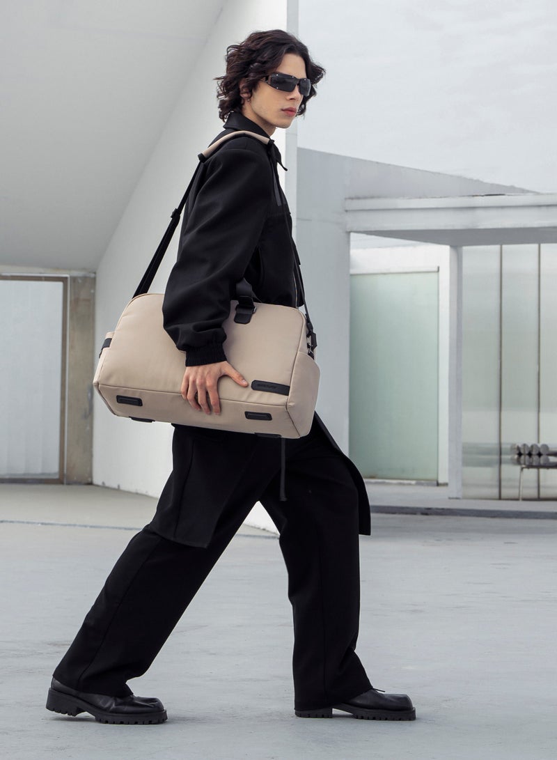 ARCTIC HUNTER Unisex Premium Duffel Bag 27L Water Resistant Large Capacity Weekender Bag with Multiple Compartment for Men and Women, LXB00842 - Khaki - Image 4