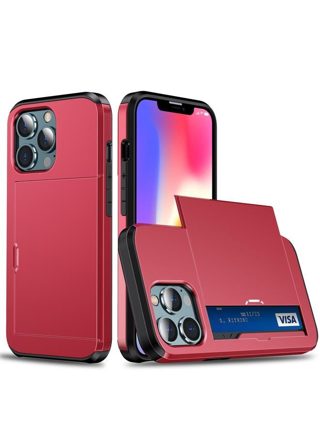 S-TOP Case For iPhone 13 Shockproof Armor Protective Case with Slide Card Slot - Image 1