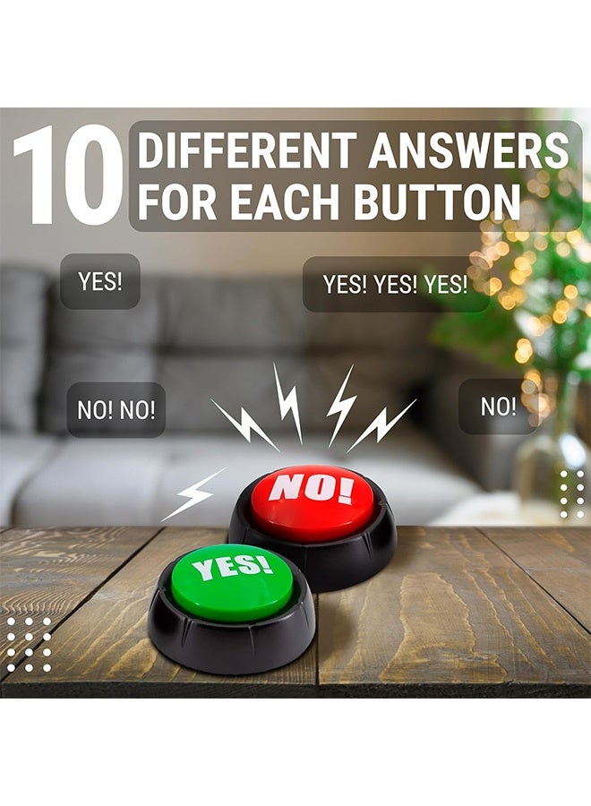 Quantum 2 PCS Knob Buttons, Yes Button and No Button with Sound, Funny Button with Sound Effects for Gag Gifts - Image 4