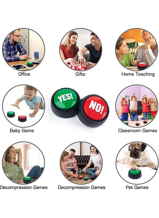 Quantum 2 PCS Knob Buttons, Yes Button and No Button with Sound, Funny Button with Sound Effects for Gag Gifts - Image 5