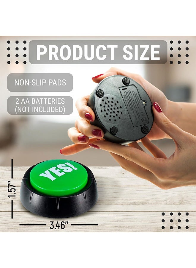 Quantum 2 PCS Knob Buttons, Yes Button and No Button with Sound, Funny Button with Sound Effects for Gag Gifts - Image 2