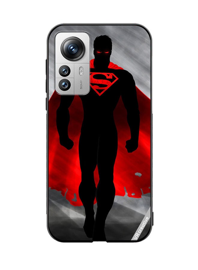 VR CREATIVE Protective Case Cover For Xiaomi 12X Superman Black And Red Design Multicolour - Image 1