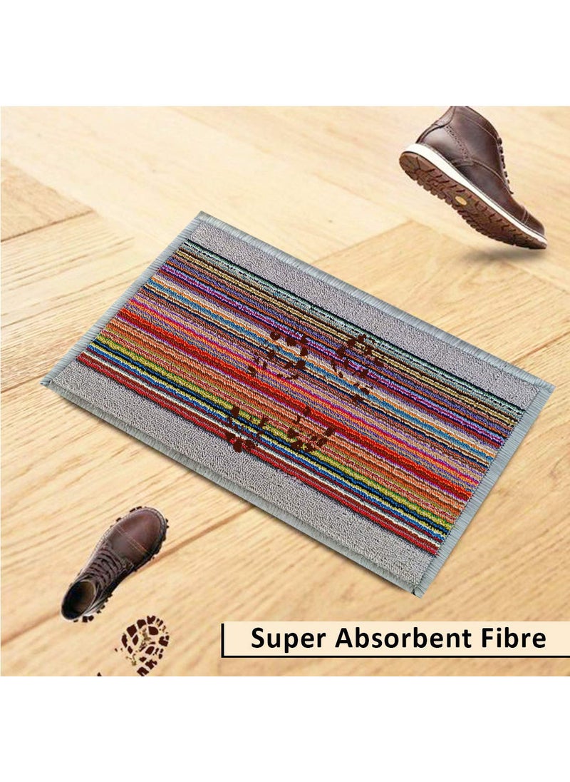 Status Contract - Status Contract Polypropylene Home/Living/Lobby/Rectangular Bathroom/Office Entrance Door Floor Mat with Anti Slip Backing (15X23Inch, Pack of 1, Grey) - Image 1