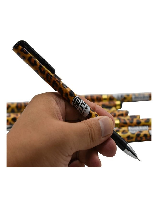 Lopenle 42PCS Fancy Leopard Pens Animal Pattern Gel Pens Black Ink 0.5mm Pretty For Women Girls Ladies School Party Office Birthday - Image 5