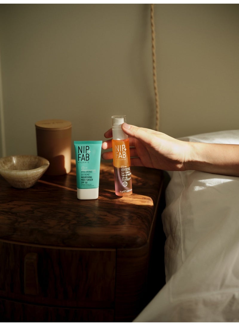 NIP+FAB Peptide Fix 2-in-1 SPF 50 Tone + Top-Up Mist 75ml - Image 4