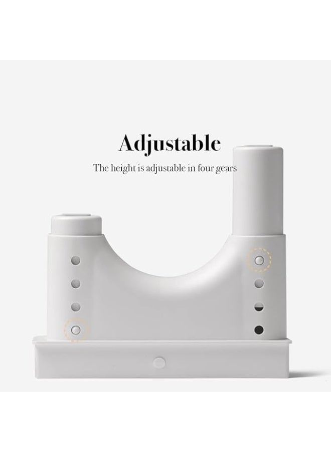 Toilet Stool for Adults, Non-Slip Plastic Potty Stool Squatting, Adjustable Bathroom Squat Stool, 35° Healthy Defecation Position, Anti-Slip Plastic Feet, White - Image 3