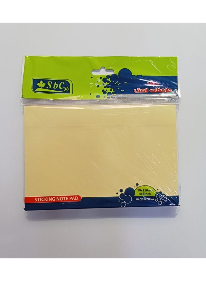 SBC STICKY NOTE PAD 4x6,98x150mm