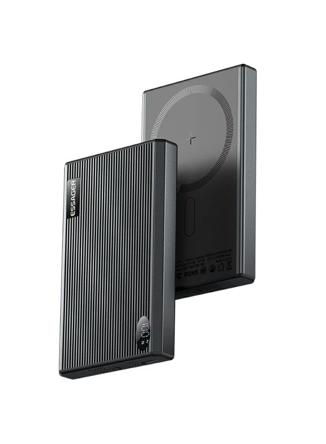 ESSAGER 10000mAh Power Bank 20W Fast Charging with Digital Display, Wireless Charging Portable Charger for iPhone & Android - Image 1