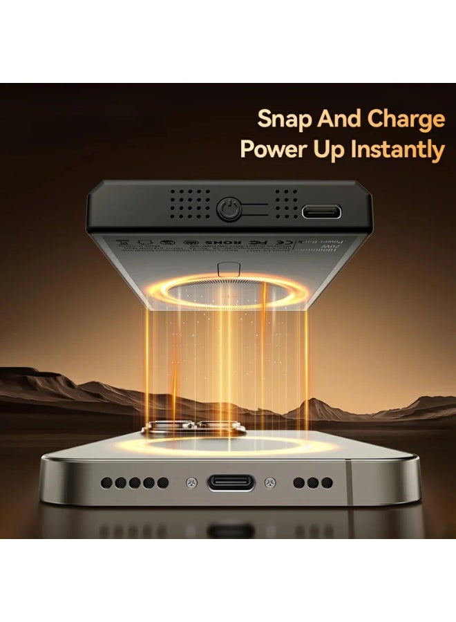 ESSAGER 10000mAh Power Bank 20W Fast Charging with Digital Display, Wireless Charging Portable Charger for iPhone & Android - Image 5