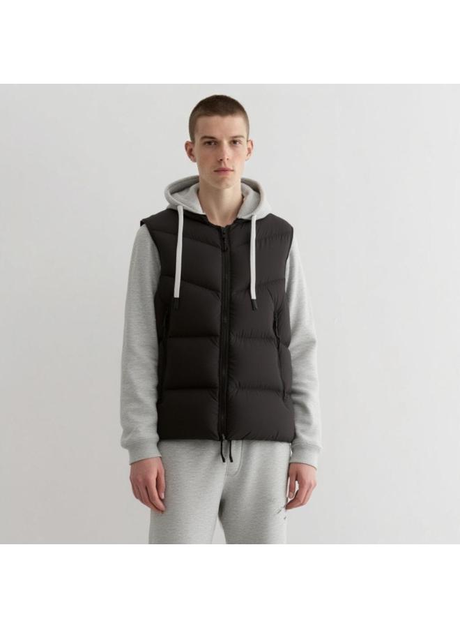 Zara men's Warm Color-blocked Sporty Casual Versatile Detachable Hooded Padded Vest - Image 2