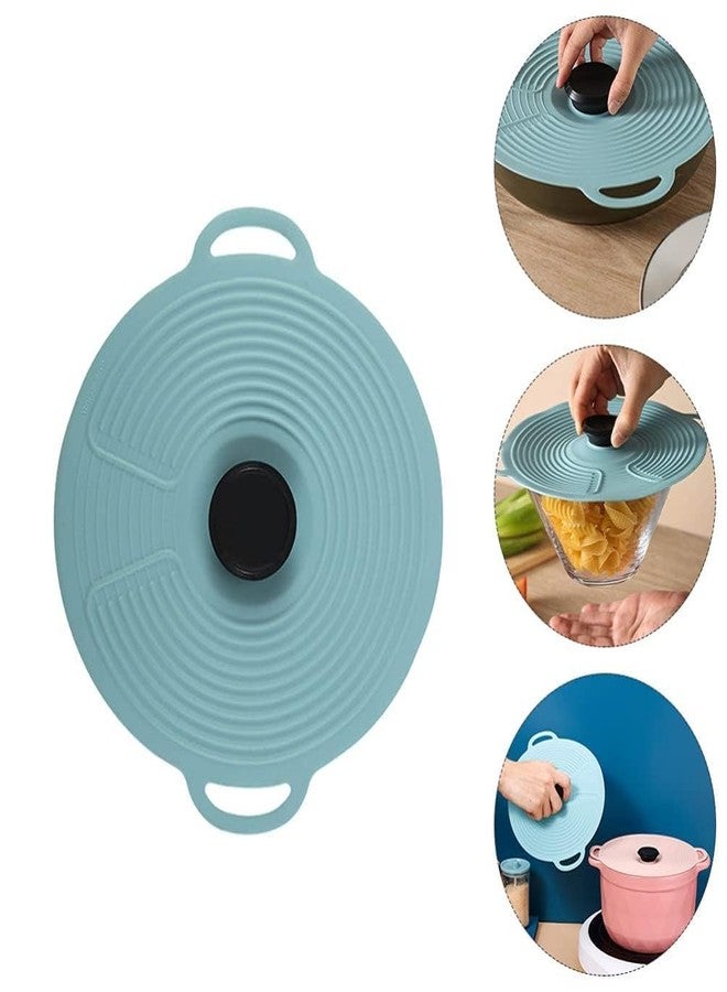 GLIVE (LABEL) Multi-Function Silicone Spill Stopper Pot Pan Lid Silicone Lids, Reusable Suction Microwave Food Storage Cover for Food Safe BPA Free Silicone Bowl Covers (33 x 28 cm) - Image 4