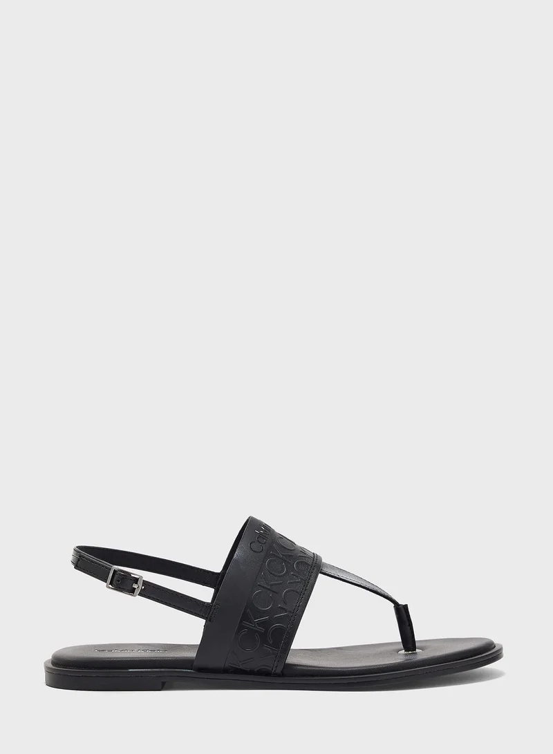 CALVIN KLEIN Almond Flat Sandals