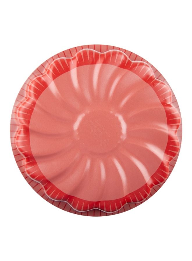 Bister Aluminium Striped Floral Layer Cake Mold with Non-Stick Teflon Coating – Dark Red, 24 x 12 x 8 cm - Image 5