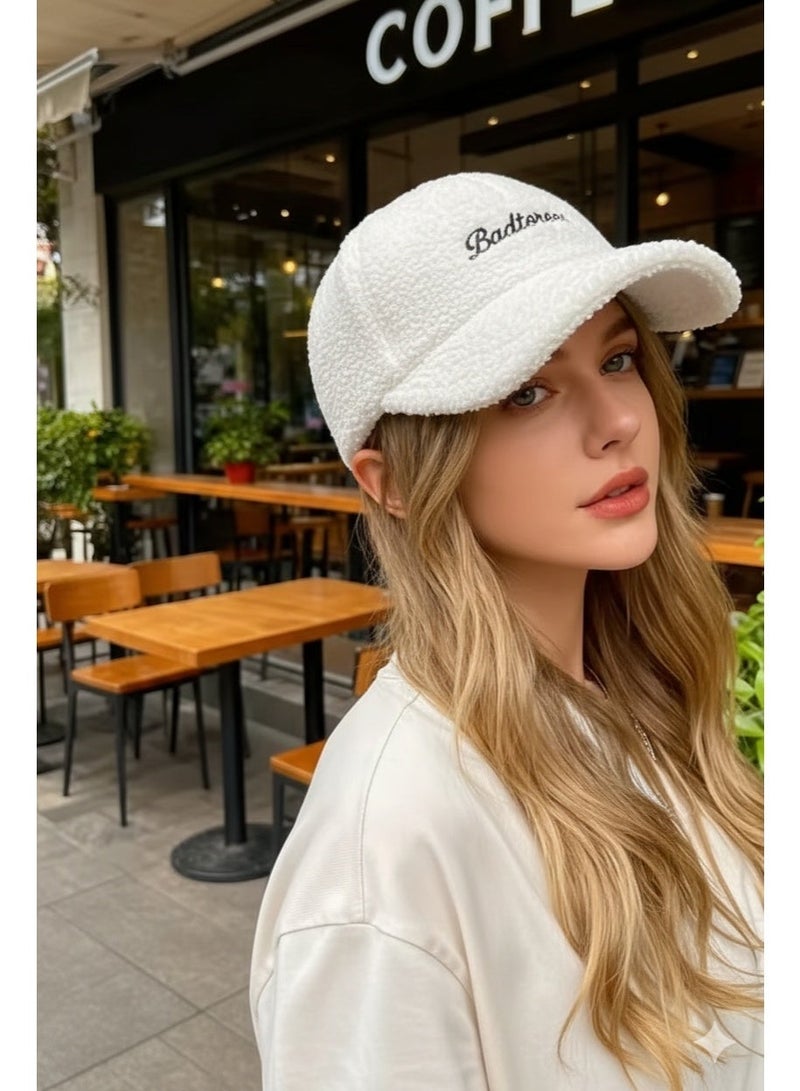 High-quality soft fur women's winter cap - a warm hat with a trendy casual design and elegant embroidery, lightweight and comfortable, suitable for cold weather and everyday outings - Image 2