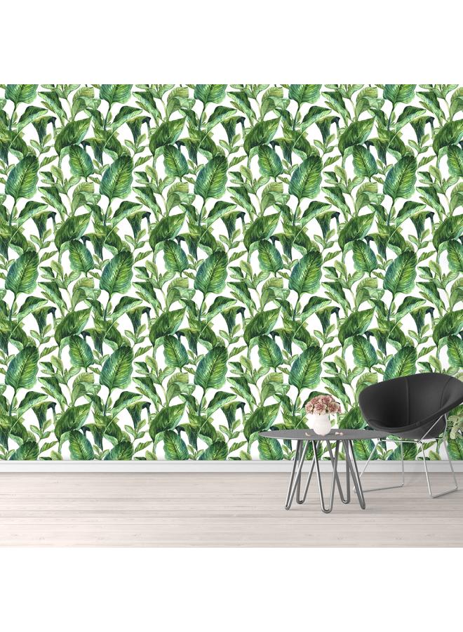 Bluejw Hot Selling Thick Ink Flowers Green Plant Series Seamless Waterproof Antifouling Wallpaper Background Wall Transformation Wallpaper RW081-100 - Image 3