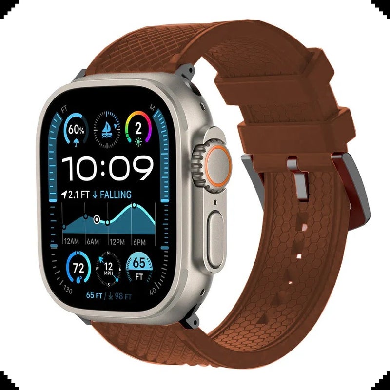 Bluejw Universal FKM Rubber Watch Band Quick Release 18mm 19mm 20mm 21mm 22mm 24mm Watch Strap Replacement Compatible with Apple Suunto & Other Sport Watches - Image 1