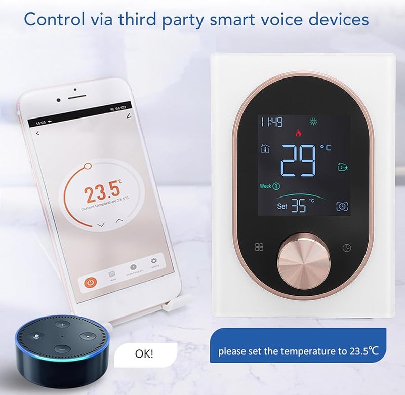 Programmable Smart Thermostat Type 3 LCD Touchscreen APP Remote Control 95V 240V - Image 5