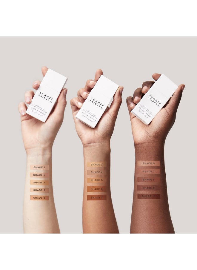 SUMMER FRIDAYS - Ummer Fridays Sheer Skin Tint With Hyaluronic Acid + Squalane Shade 4 Lightmedium With Neutral Olive Undertones (1 Fl Oz) - Image 1