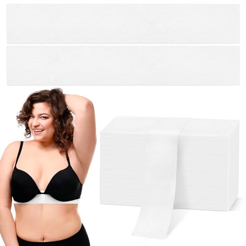 YLOLUL 60 Pcs Disposable Bra Liners 18x3 Inch Rectangle Under Bra Pads Bra Liners to Absorb Sweat Under Breasts Under Bra Sweat Liners for Women Sweating Supplies - Image 1