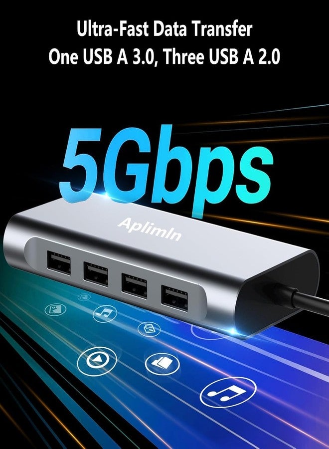 Aplimln USB C HUB, USB C Adapter 11 in 1 Dongle with 4K HDMI, VGA, Type C PD, USB3.0, RJ45 Ethernet, SD/TF Card Reader, 3.5mm Headphone Jack, Compatible with MacBook Pro/Air, Other Type C Laptops - Image 4