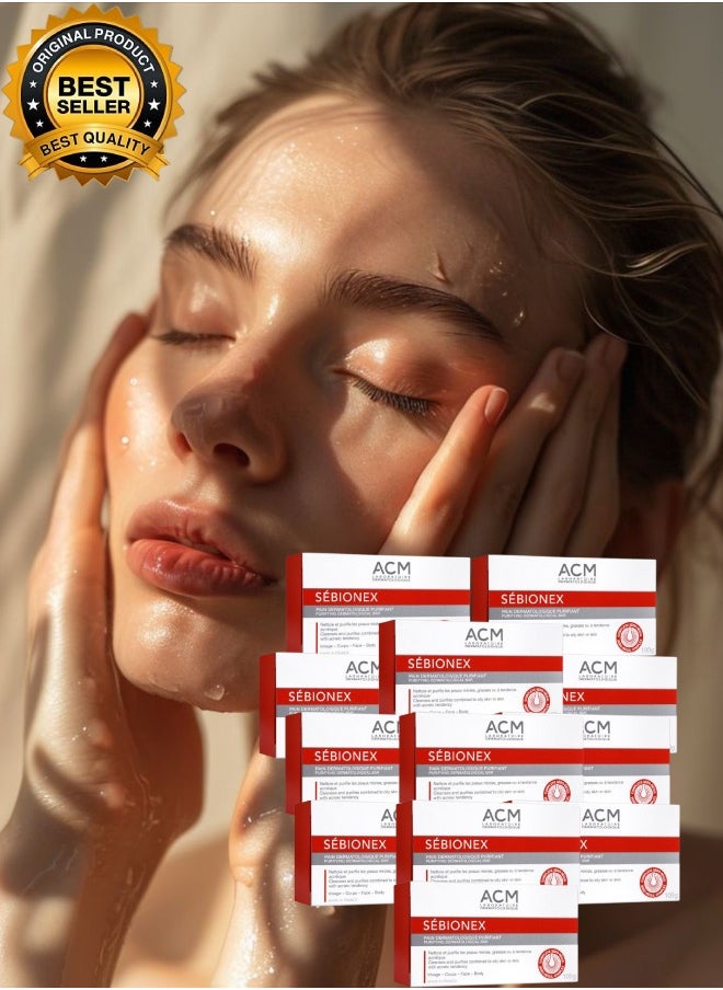 ACM 12 Pieces Sebionex Pain Dermatologique Purifiant Soap  - Image 1