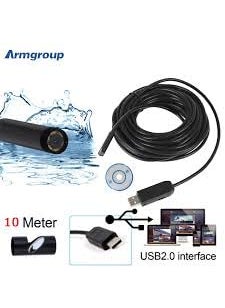 MatLogix MatLogix Waterproof Endoscope Mini HD Snake Tube 55 Mm Lens USB Inspection 6 LED Borescope Security Camera with 10m Wire for Android Phone PC and Notebook Black  - Image 5