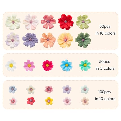 CIPOWM 200pcs Mini Faux Flower Heads Artificial Flower Heads Small Silk Flower Fake Daisy Peony Flowers for Craft Garland Wedding Party Supply Home Decoration - Image 5