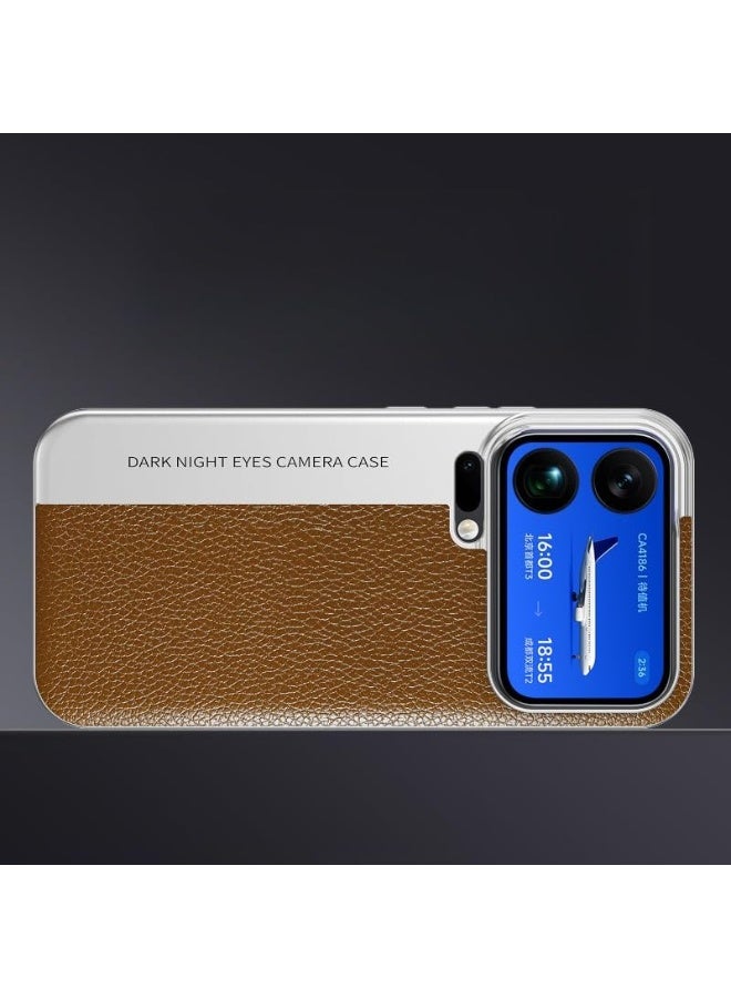 general Case Compatible with Xiaomi 17 Pro Max 5G, PU Leather Case Hard PC Phone Shell Slim Lightweight Shockproof Protective Back Cover for Xiaomi Mi 17 Pro Max - Image 1