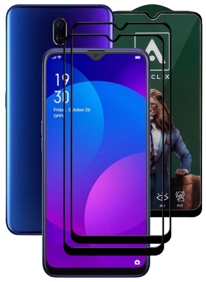 ACLIX 2 Pieces Antistatic ESD Dustproof Premium Quality High Definition Tempered Glass Screen Protector Designed For Oppo F11 - Image 1