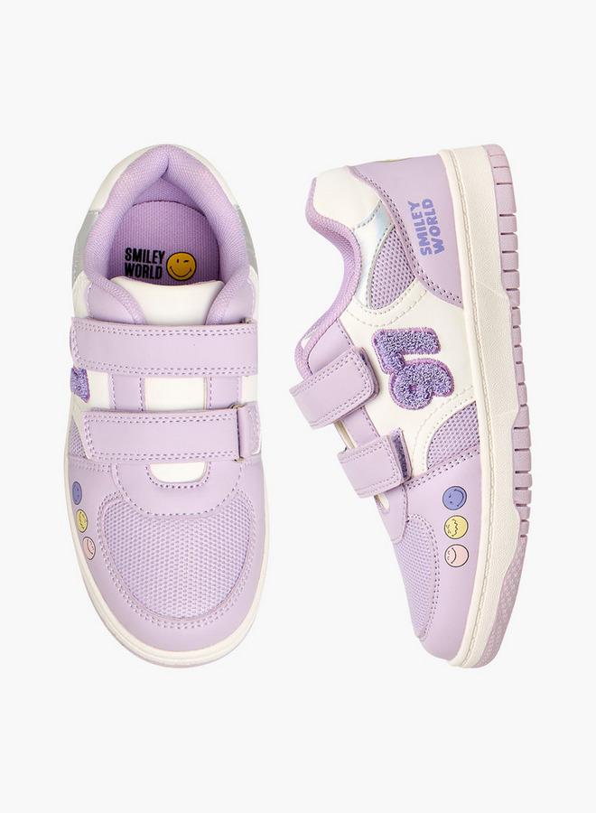 SMILEY Girls Hook & Loop Sneakers - Image 1