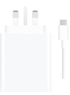 ماركة غير محددة 120W Fast Charging Power Adapter for Xiaomi Mi 12/13T, Mi 9T Pro, Poco, Black Shark 5, Mi 13/12T/11T/10T Pro, Note 11 Pro 5G u0026 More (White)  - Image 1