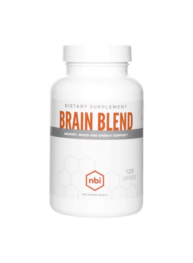 NBI Brain Blend For Memory Focus Concentration Cognitive Function For Men & Women ; Caffeinefree With Alcar Alpha Lipoic Acid Huperzine A Turmeric ; Nootropic ; 120Ct Capsules - Image 1