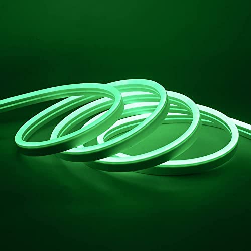 Gesto 16.4 Feet Neon Lights with 12V Adaptor - Wall Decor Led Strips Lights for Decoration,Cuttable Flexible Decorative Lights for Customized Name |Waterproof Rope Light for Indoor,Outdoor(Green) - Image 3