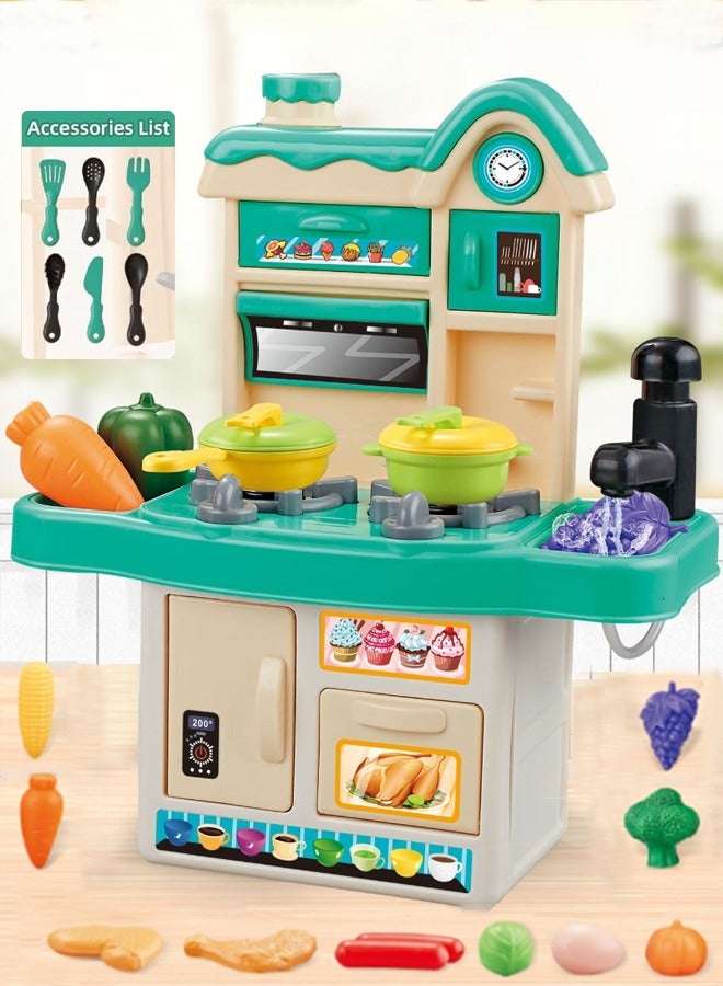 شيزوبيت مجموعة ألعاب مطبخ تظاهرية مكونة من 45 قطعة، ألعاب مطبخ صغيرة للأطفال، مجموعة محاكاة طبخ، مجموعة ألعاب مطبخ للأطفال مع حوض ألعاب، محطة تفاعلية للعب التظاهر بالطبخ للأطفال الصغار، مجموعة ألعاب مطبخ بيت اللعب للأطفال، أدوات مطبخ ونماذج فواكه، أدوات طهي للعب الأدوار للأطفال، ألعاب مطبخ منزلية الصنع، مجموعات ألعاب إكسسوارات مطبخ للأولاد والبنات والأطفال - Image 1