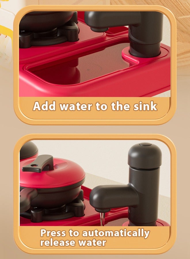 شيزوبيت مجموعة ألعاب مطبخ تظاهرية مكونة من 45 قطعة، ألعاب مطبخ صغيرة للأطفال، مجموعة محاكاة طبخ، مجموعة ألعاب مطبخ للأطفال مع حوض ألعاب، محطة تفاعلية للعب التظاهر بالطبخ للأطفال الصغار، مجموعة ألعاب مطبخ بيت اللعب للأطفال، أدوات مطبخ ونماذج فواكه، أدوات طهي للعب الأدوار للأطفال، ألعاب مطبخ منزلية الصنع، مجموعات ألعاب إكسسوارات مطبخ للأولاد والبنات والأطفال - Image 5