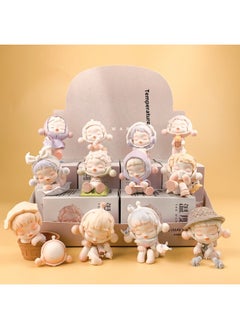 Ruolai's Tang Dynasty Fenghua Nanci Motherland Version Internet Celebrity Hand-made Office Cake Ornaments National Trend Blind Box Series-Color:Temperature | 1 Random Blind Box [if You Need A Complete Set Of 12 Pieces]
