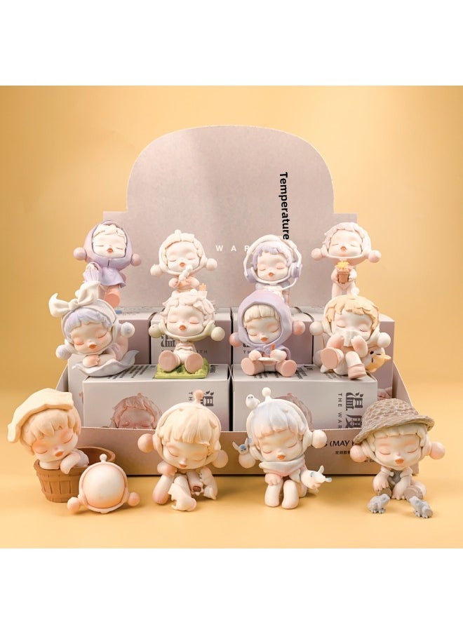 Generic - Ruolai's Tang Dynasty Fenghua Nanci Motherland Version Internet Celebrity Hand-made Office Cake Ornaments National Trend Blind Box Series-Color:Temperature | 1 Random Blind Box [if You Need A Complete Set Of 12 Pieces] - Image 1