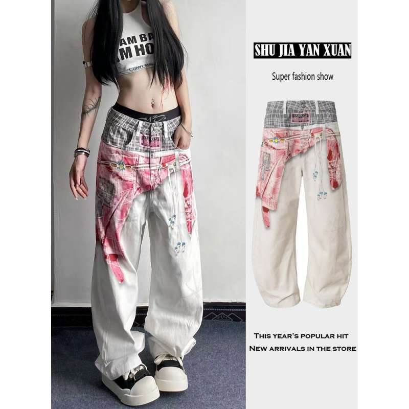 Unisex Classic Denim Jeans Loose Fit Daily Outdoor Wear - Image 2