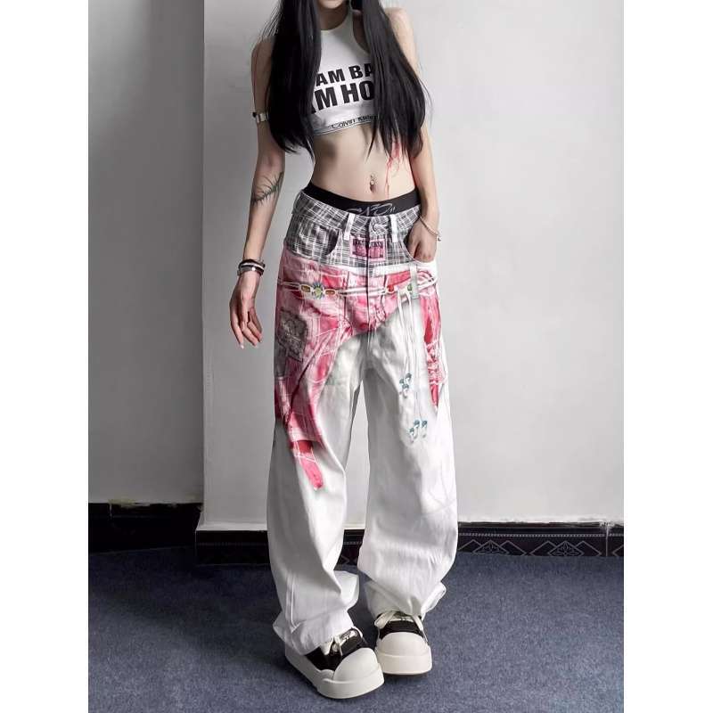 Unisex Classic Denim Jeans Loose Fit Daily Outdoor Wear - Image 3