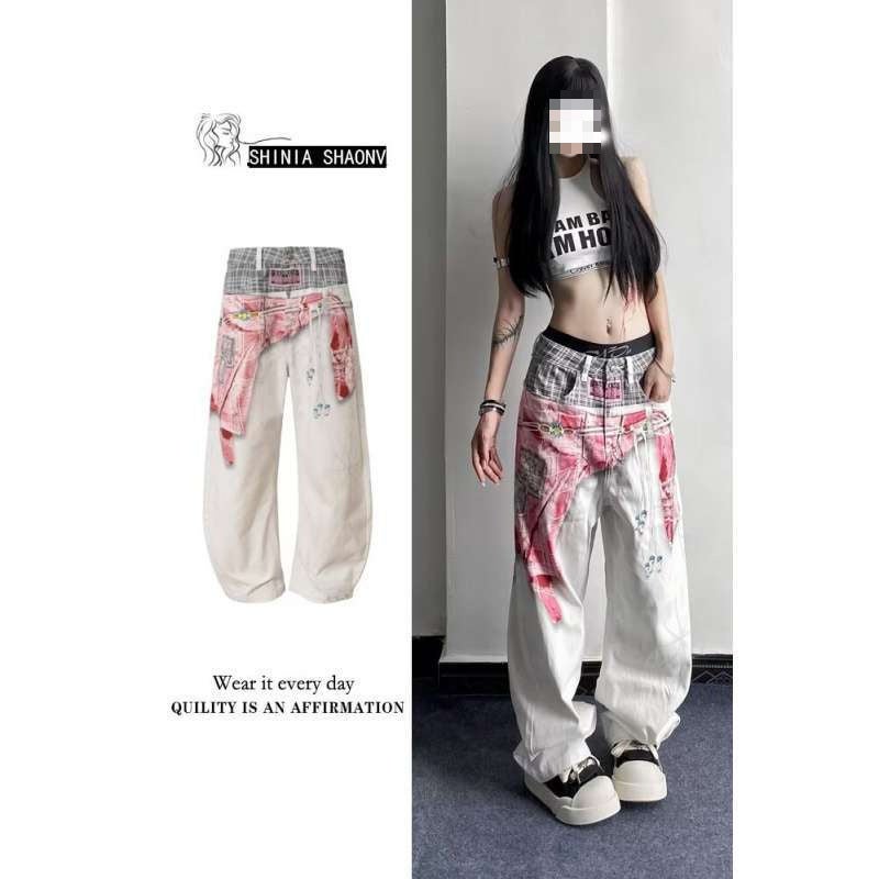 Unisex Classic Denim Jeans Loose Fit Daily Outdoor Wear - Image 1