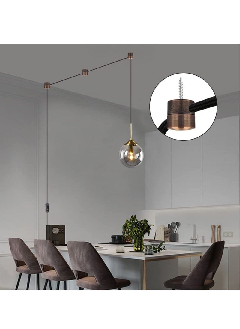 Metal Swag Hooks for Chandelier Ceiling Lights, 6 Pack Ceiling Hanging Light Hooks, Durable Pendant Light Fixtures, Aluminum Ceiling Mounting Hardware  - Image 4