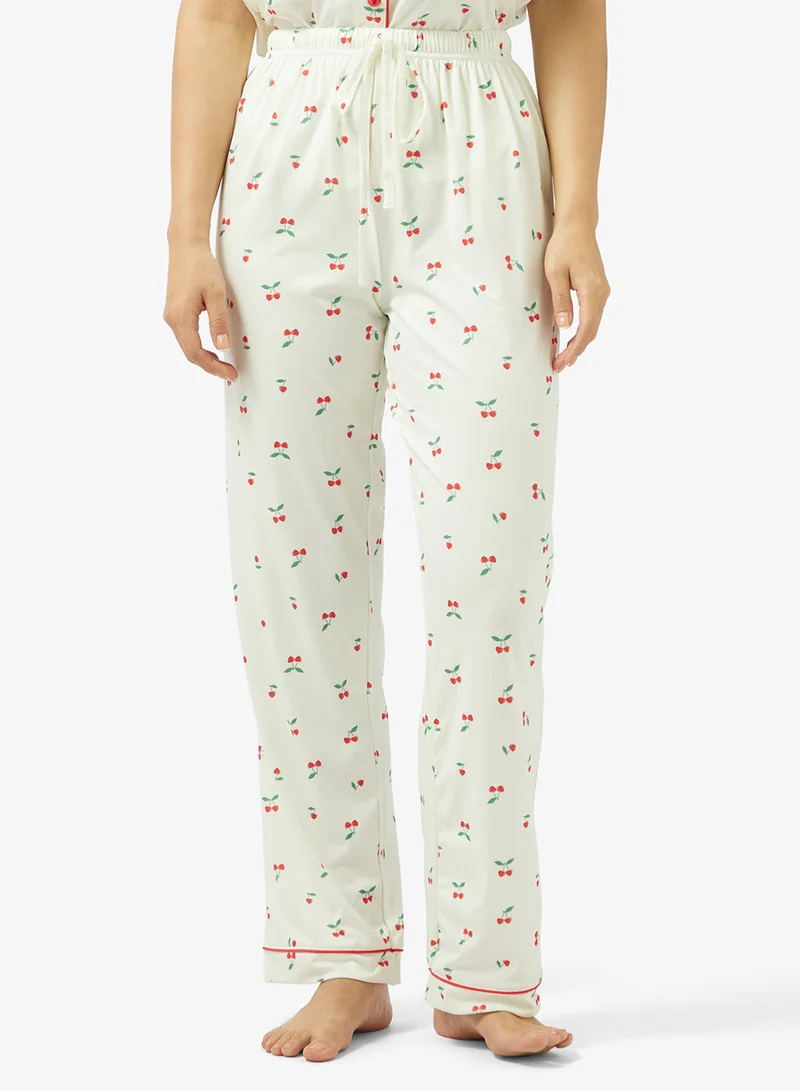 Ginger Floral Button Up Shirt & Pyjama Coord Set