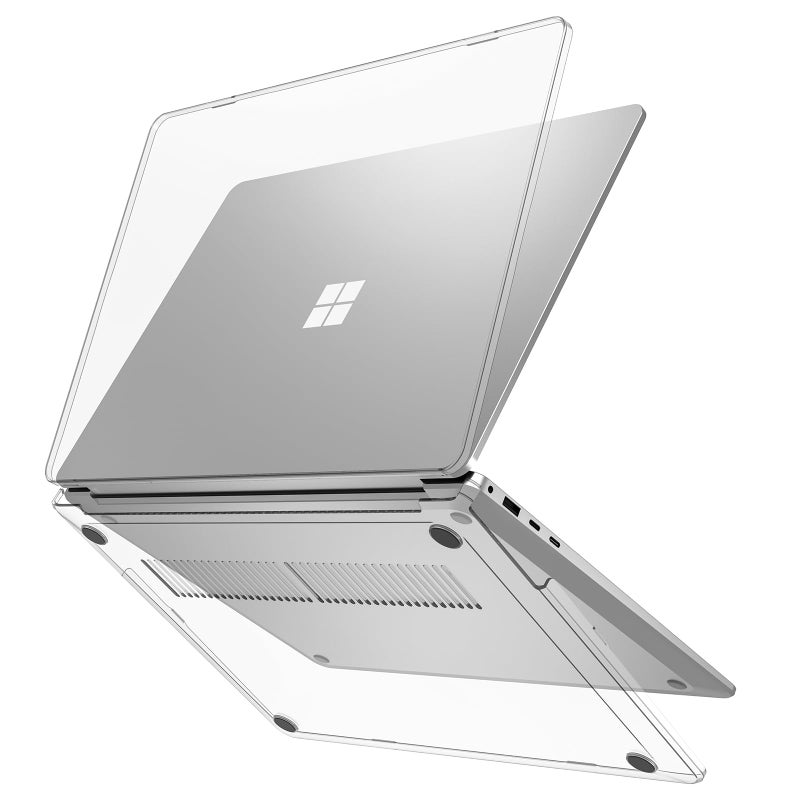 Procase حافظة ProCase الواقية لجهاز Microsoft Surface Laptop 7 15 بوصة إصدار 2024، غلاف شفاف صلب مع تصميم متين وخفيف الوزن - كريستال - Image 1