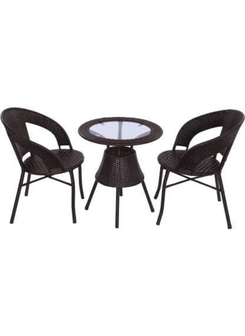 ANAND INDIA GROUPS ANAND INDIA GROUPS D12 PatioIndoor Outdoor Living Room Balcony Garden Chair Table Set 21 2 Chair 1 TableFurniture SetCoffee Chair Set Powder Coated 