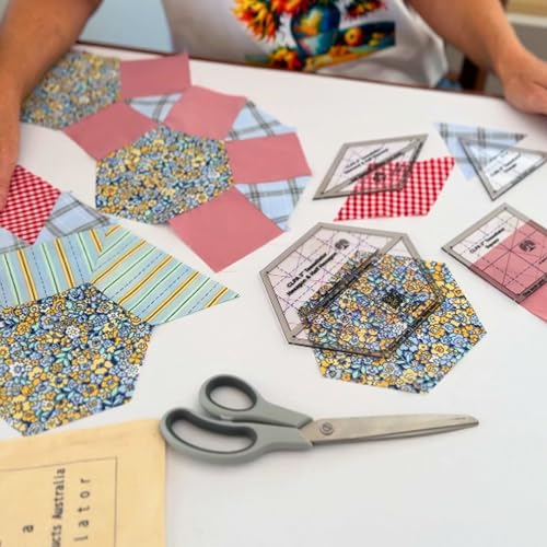 CLPA 3" Tessellation Set — PETG Quilting Templates — Patchwork and English Paper Piecing — Quilting Ruler Template — Clear PETG — Made in Australia - Image 5